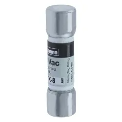 Eaton Bussmann Limitron™ KTK-8 Low Voltage Supplemental Fuse, 8 A, 600 V AC, 100 kAIC Interrupt, Class: Supplemental, Cartridge Body
