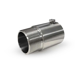 Calbrite S21000MCSS Male Connector, Set Screw, Non-Insulated Insulation, Stainless Steel