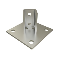 Calbrite S45800PBSQ Post Base, Stainless Steel