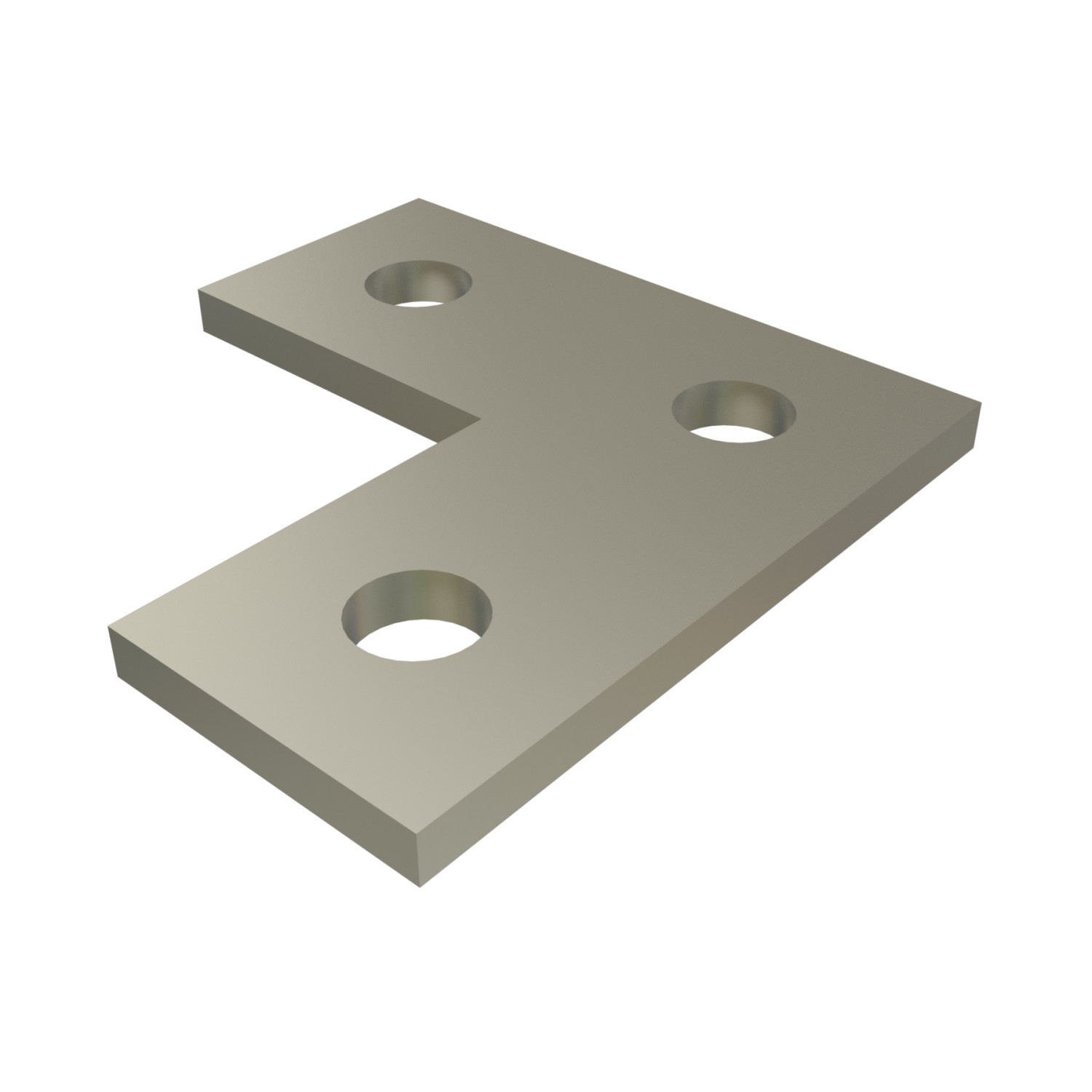 Calbrite Stainless Steel 316 Strut 3-Hole Plate Bracket
