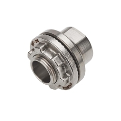 Calbrite S60500LT00 Line Terminator Hub, 1/2 in, For Use With Rigid Stainless Threaded Conduit, 316L Stainless Steel, Polished