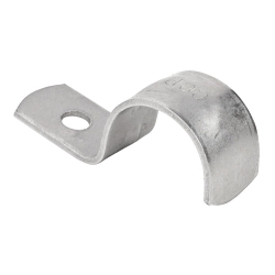 Calbrite S610001S00 1-Hole Conduit Strap, 1 in, For Use With Rigid/IMC Conduit, 316 Stainless Steel, Polished Silver