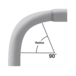 CANTEX 5123879 Bell End Conduit Elbow, 5 in Trade, 90 deg, PVC