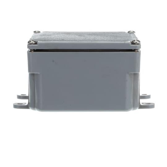 Carlon E989NNJ Non-Metallic Rigid Molded Junction Box, 3.69 in H x 3.69 in W x 2 in D, Screw Cover, NEMA 4/4X/6P NEMA Rating, PVC