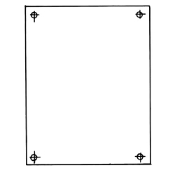 Carlon Circuit Safe® JP66 Back Panel, 4.88 in W x 4.88 in H, Steel, White