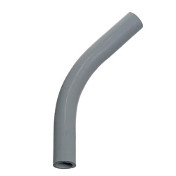 Carlon UA7AR SCH 40 Plain End Standard Radius Conduit Elbow, 6 in Trade, 45 deg, PVC