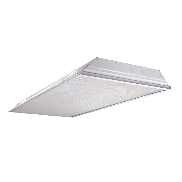 Metalux 2GR8-332A-UNV-EB81-U GR8 Recessed Static Commercial Indoor Troffer, (3) Lamps T8 Lamp, 120 to 277 V AC, Steel Housing