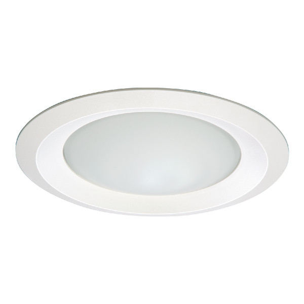Halo 6150WH Dome Low Profile Circle Lens Trim, 6 in ID x 7-3/4 in OD, Incandescent Lamp, For Use With H7RICT, H7ICTNB and E27RICAT Housing, Polymer