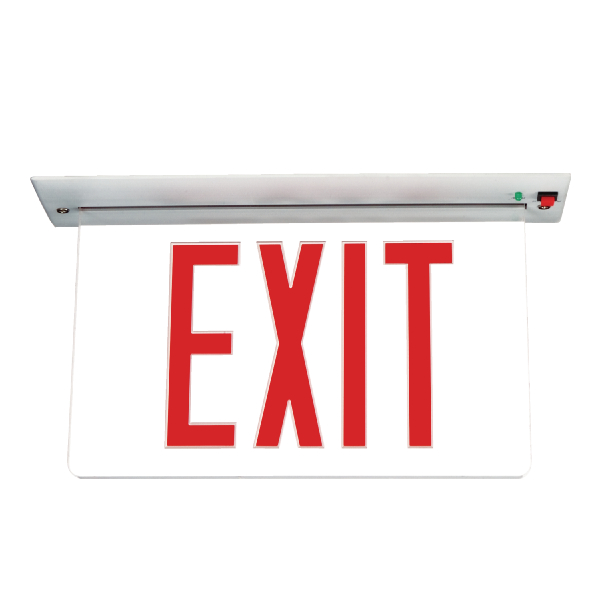 Sure-Lites EUR70R EUR Universal Face Emergency Exit Sign Lamp, LED Lamp, 120 to 277 V AC, EXIT Legend