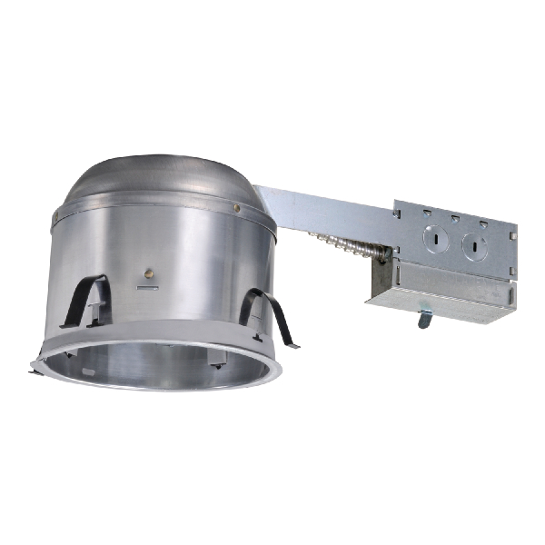 Halo AIR-TITE® H27RICAT Line Voltage Remodel Shallow Recessed Lighting Housing, IC Insulation, 120 V AC, 6-1/4 in Ceiling Opening, Aluminum Housing