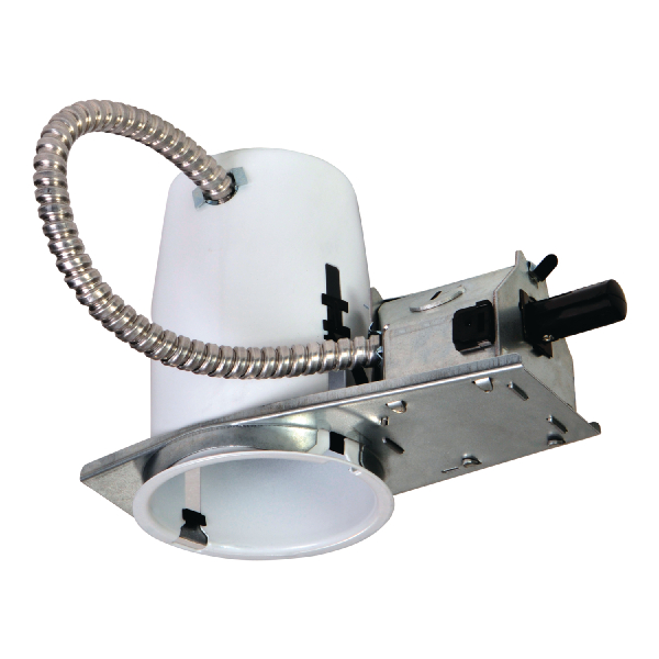 Halo AIR-TITE® H36RTAT H3 Series Small Aperture Remodel Recessed Lighting Housing, Non-Insulated Insulation, 120 V AC, 3-3/4 in Ceiling Opening, Steel Housing