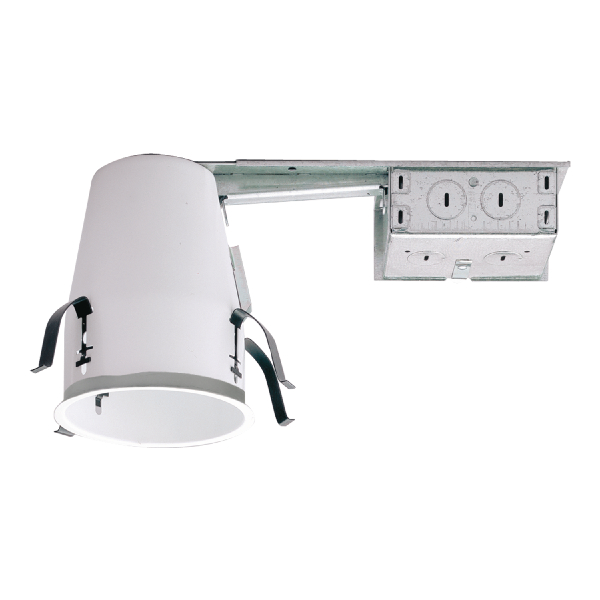 Halo H99RTAT Remodel Shallow Small Aperture Recessed Lighting Housing, Incandescent Lamp, Non-IC Insulation, 120 V AC, 4-1/2 in Ceiling Opening, Steel Housing