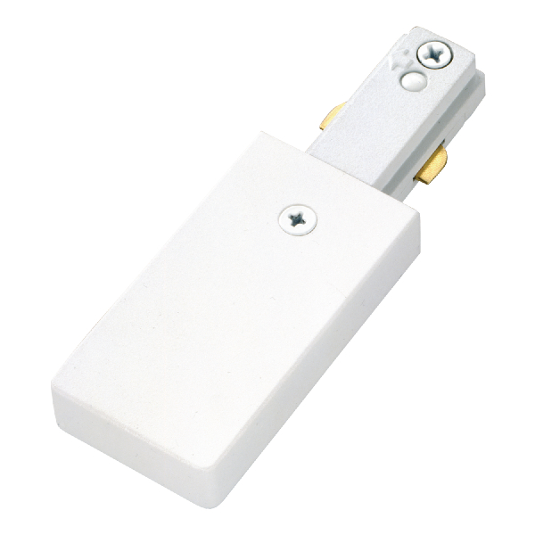 Halo LAZER™ LZR201P Live End Feed Track Lighting Connector, 1 Circuits, 7/8 in L x 2-5/8 in W, Polycarbonate