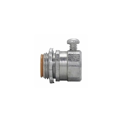Eaton Crouse-Hinds 1452US Insulated Straight Threaded Conduit Connector, 1 in Trade, For Use With Thinwall EMT Conduit, Steel, Electro-Plated Zinc