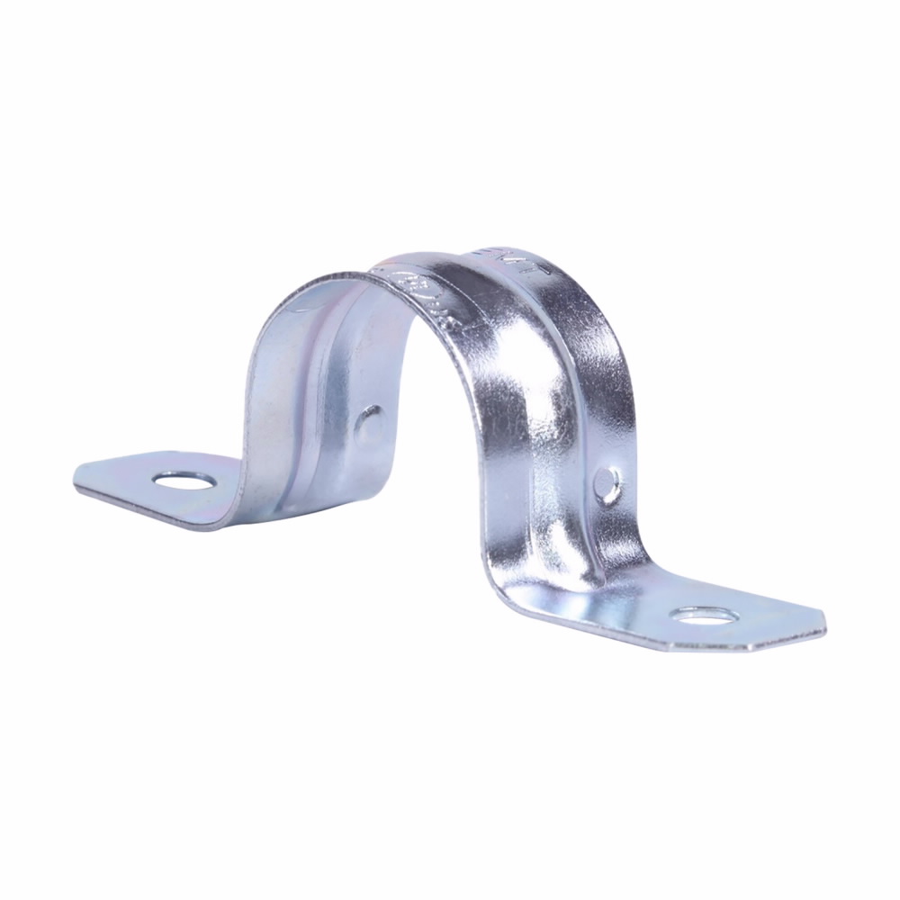 Eaton Crouse-Hinds 496 9 2-Hole Conduit Strap, 2-1/2 in, For Use With IMC/Rigid Conduit, Steel, Hot Dipped Galvanized