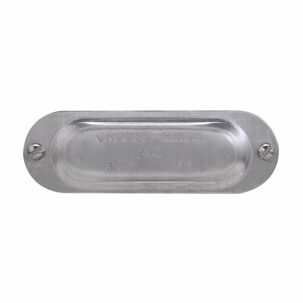 Eaton Crouse-Hinds series EATON Crouse-Hinds Condulet® 690 Mark 9 Cover, 2 in Hub, For Use With Rigid Conduit, Sheet Aluminum, Natural