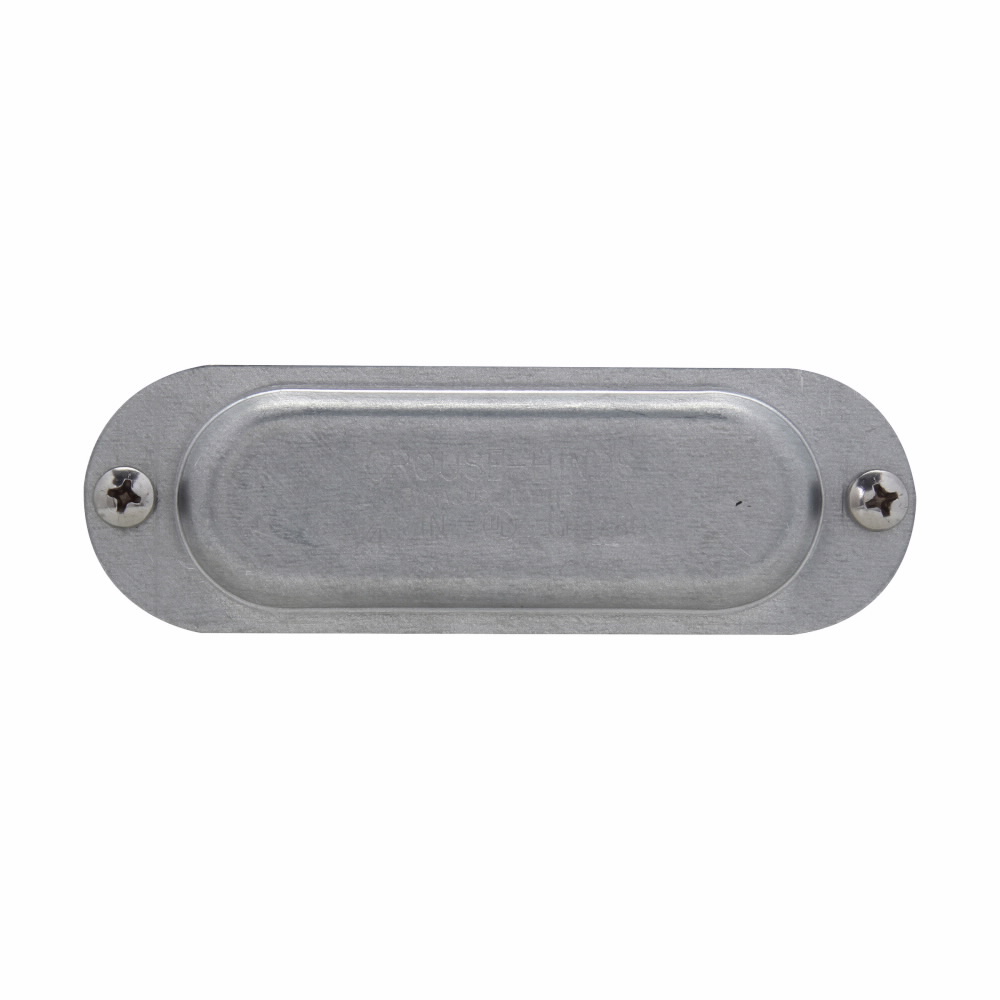 Eaton Crouse-Hinds series EATON Crouse-Hinds Condulet® 880 Form 8 Blank Cover, 2-1/2 in, 3 in Hub, For Use With Condulet® Rigid Conduit Bodies, Sheet Steel, Electro-Galvanized/Aluminum Acrylic Painted