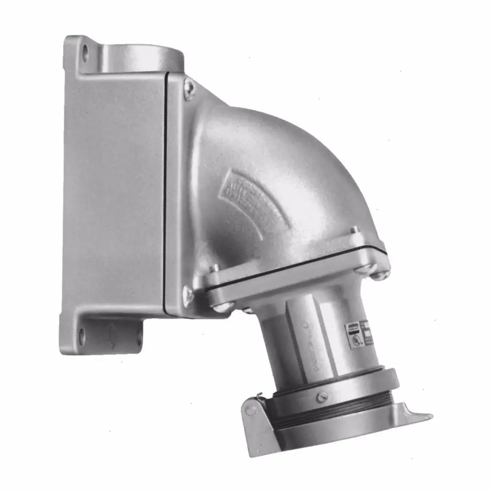 Eaton Crouse-Hinds Arktite® AREA10314 Grounding Style 1 Heavy Duty Watertight Receptacle Assembly, 600 VAC/250 VDC, 100 A, 3 Poles, 3 Wires, Natural
