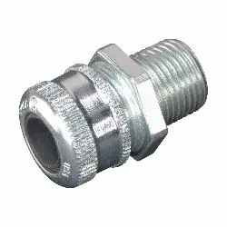 Eaton Crouse-Hinds CGB398 SG Form D Cable Gland Cord Connector, 1 in Trade, 7/8 to 1 in Cable Openings, Steel
