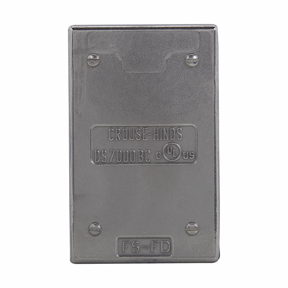 Eaton Condulet® DS7000BC Blank Cover With Gasket, 4.66 in L x 0.38 in W x 8.37 in D, Stainless Steel
