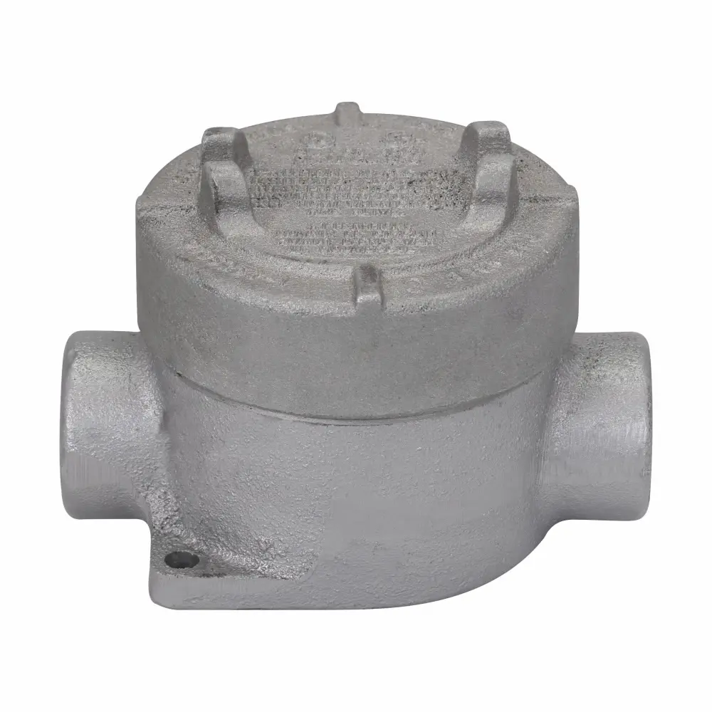 EATON Crouse-Hinds Condulet® EAJC36 Type-C Conduit Outlet Box With Cover, 1 in, 3-3/16 in Cover Opening, 20.5 cu-in Capacity, Aluminum Acrylic Painted/Electro-Galvanized
