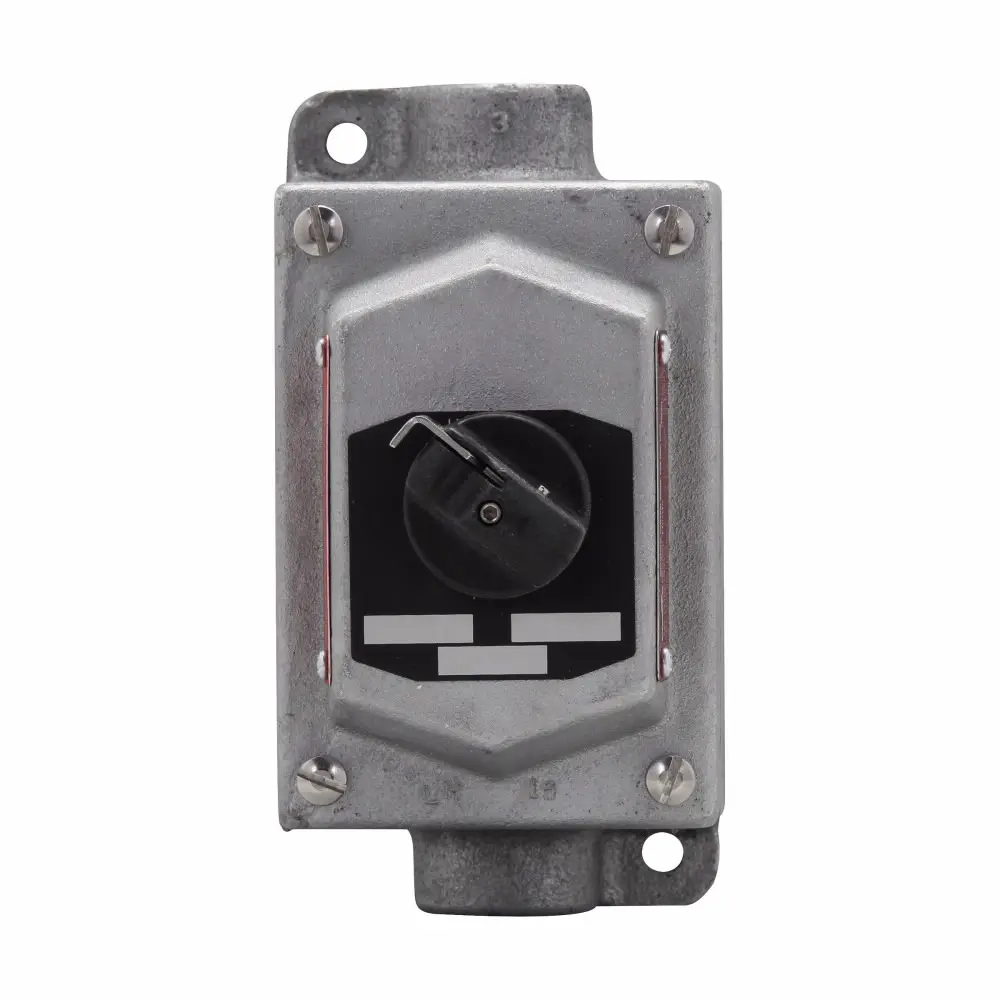 Eaton Crouse-Hinds FlexStation™ EDSC21275 1-Gang 3-Way Factory Sealed Through-Feed Selector Switch Control Station, 600 VAC, 20 A, 3/7B/7C/7D/9E/9F/9G NEMA Rating