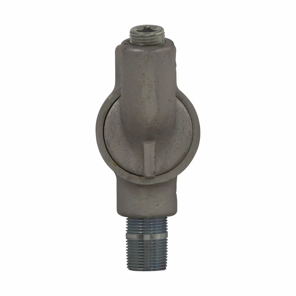 EATON Crouse-Hinds EZS16 Conduit Sealing Fitting, 1/2 in MNPT x 1/2 in FNPT, For Use With Conduit System, Ductile Iron/Feraloy® Iron Alloy, Aluminum Acrylic Painted/Electro-Galvanized