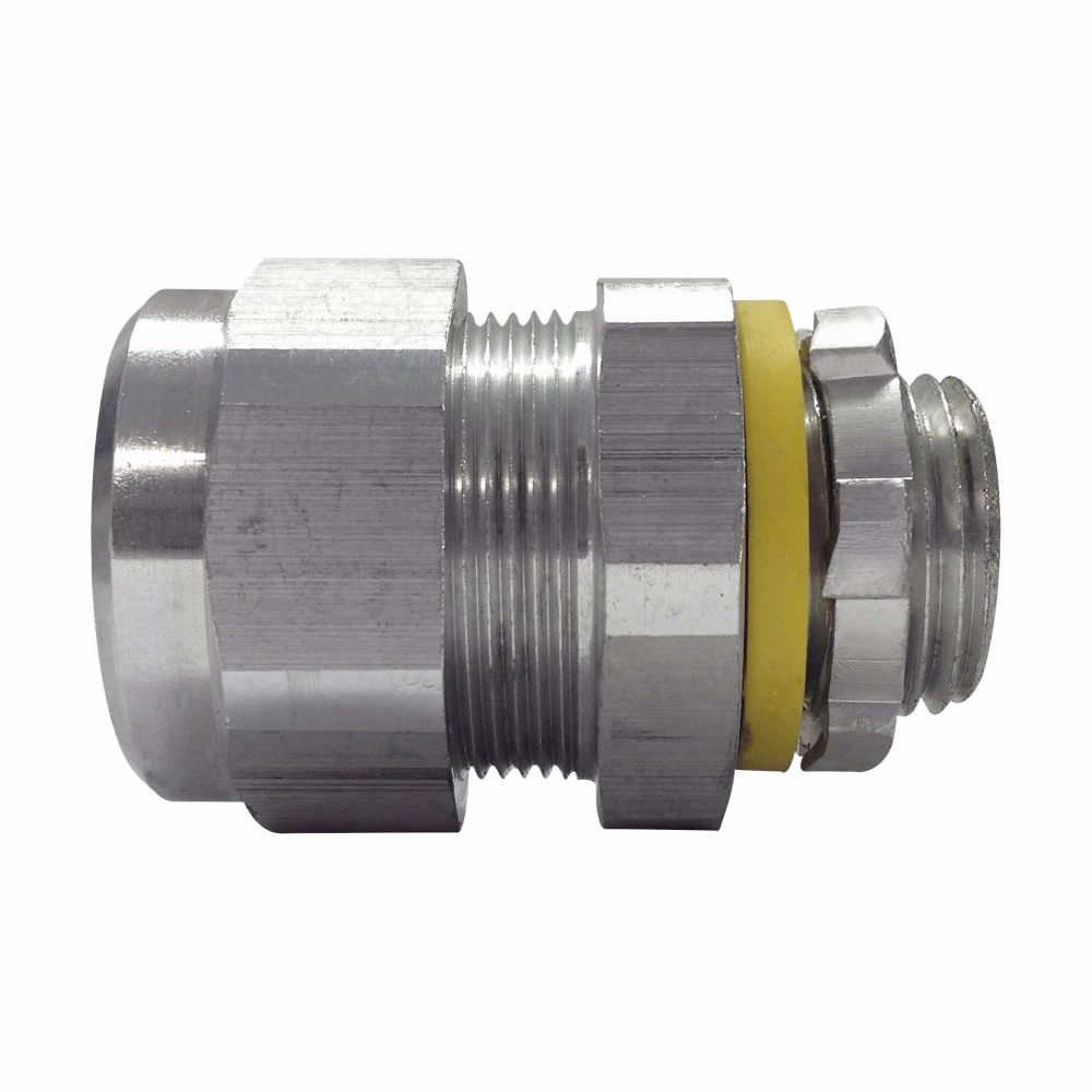 EATON Crouse-Hinds Liquidator™ LT200G SA Liquid Tight Non-Insulated Straight Conduit Connector, 2 in Trade, Copper-Free Aluminum, Natural