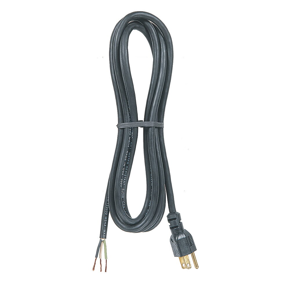 General Cable Carol® 04932.70.01 Type SJT Grounded Replacement Power Supply Cord, 300 V AC, 13 A, 1625 W, 12 ft L Cord, 3 Conductors