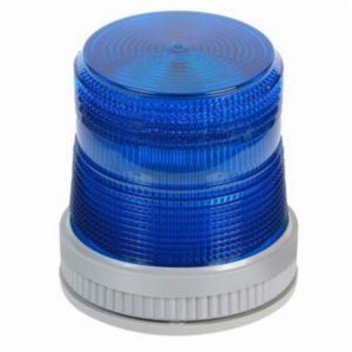 Edwards Signaling 105STB-G1 105 Heavy Duty Flashing Strobe Beacon, 24 V DC, Xenon Lamp, 4-1/2 in Dia, Blue Lens