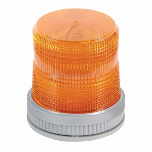 Edwards Signaling XTRA-BRITE™ 105XBRMA120A Multi-Mode Flashing Beacon, 120 V AC, LED Lamp, 3-3/4 in Dia, Screw Mount, Amber, UL 1598A, UL 595, cUL Listed, Class I, Div 2, Groups A, B, C, D, Class II, Div 2, Groups F, G, Class III