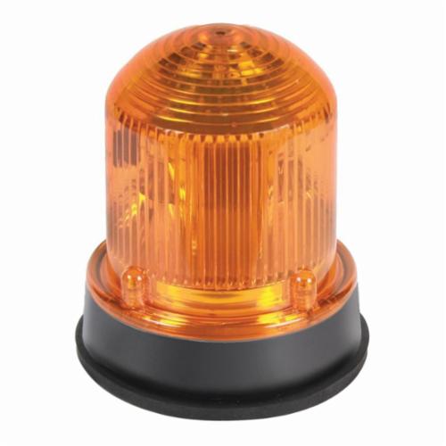 Edwards Signaling 125HALFA120A 125 Class Flashing Beacon, 120 V AC, Halogen Lamp, 3-1/4 in Dia, Panel Mount, Amber Lens
