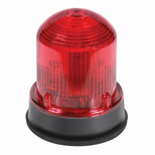Edwards Signaling 125INCFR120A 125 Class Flashing Beacon, 120 V AC, Incandescent Lamp, 3-1/4 in Dia, Panel Mount, Red Lens