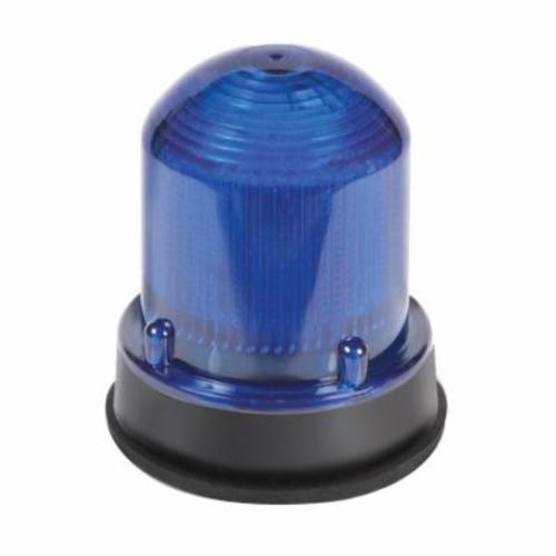 Edwards Signaling 125LEDFB120A Standard Flashing Beacon, 120 V AC, LED Lamp, 3-1/4 in Dia, Panel Mount, Blue Lens