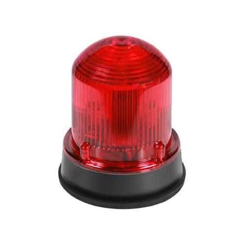 Edwards Signaling 125LEDFR120AB Standard Flashing Beacon, 120 V AC, LED Lamp, 3-1/4 in Dia, Panel Mount, Red Lens