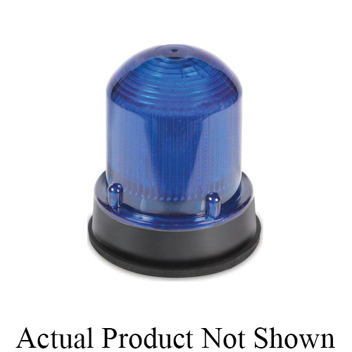 Edwards Signaling 125STRNB1248D 125 Class Normal Output Flashing Beacon, 12 to 48 V DC, Xenon Lamp, 3-1/4 in Dia, Surface Mount, Blue Lens