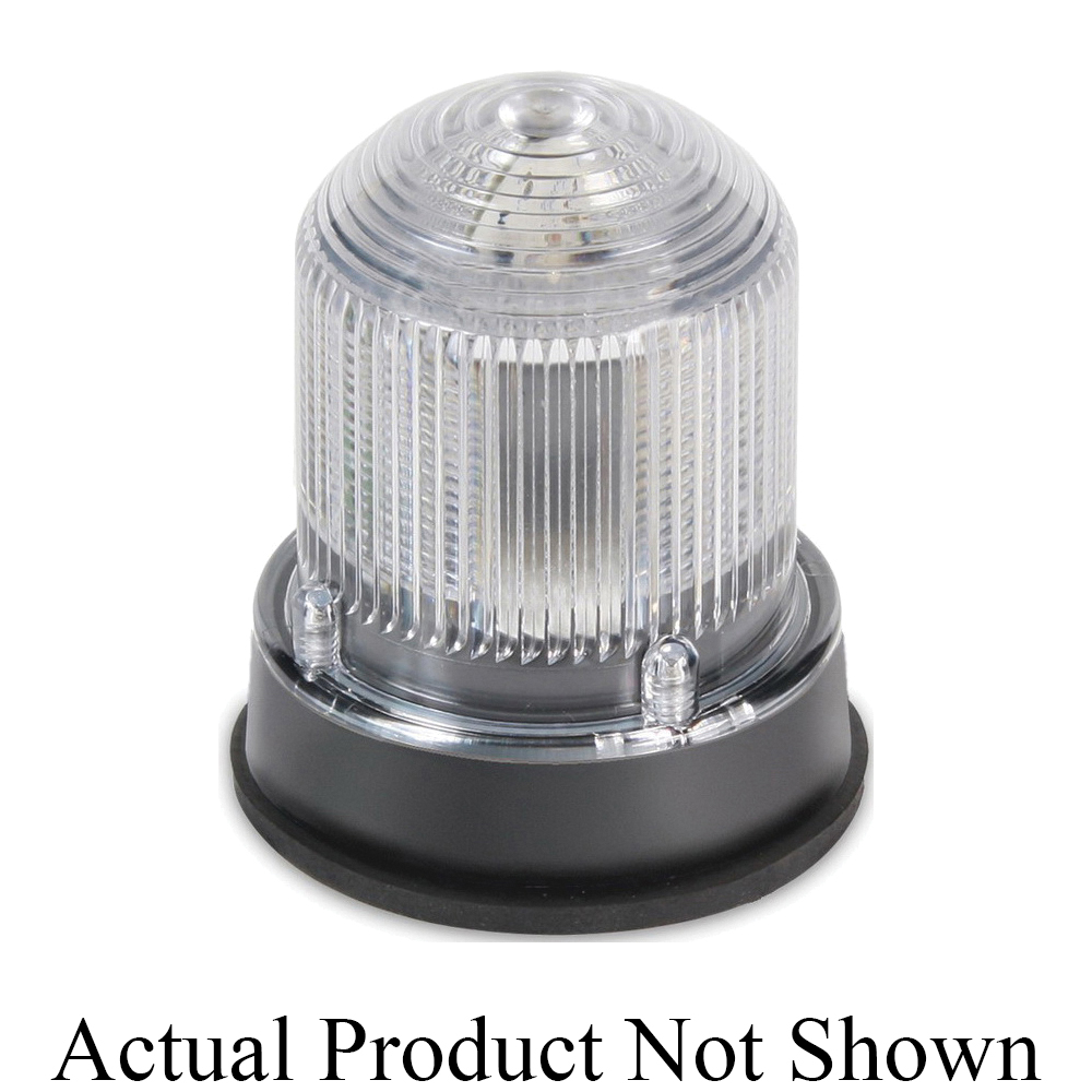 Edwards Signaling 125STRNC1248D 125 Class Normal Output Flashing Beacon, 12 to 48 V DC, Xenon Lamp, 3-1/4 in Dia, Surface Mount, Clear Lens