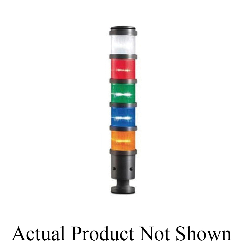 Edwards Signaling StackLight™ 270STRR120AB Stack Light Module With Black Ring, 120 V AC, Xenon Lamp, 2.953 in Dia, Surface Mount, Red