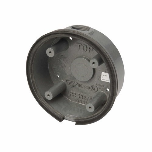 Edwards Signaling Chubb Edwards 348 338 Weatherproof Back Box, For Use With 340 Series 4 in Bell, Die Cast Aluminum, Gray
