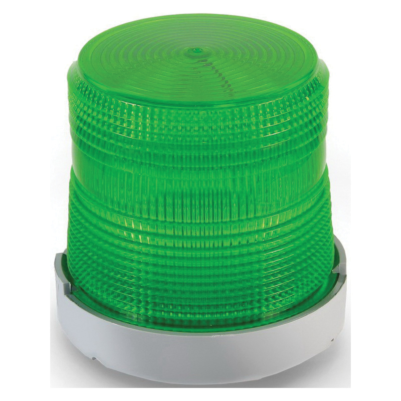 Edwards Signaling XTRA-BRITE™ 48XBRMG24D Multi-Mode Beacon, 24 V DC, LED Lamp, 4-9/32 in Dia, Panel Mount, Green
