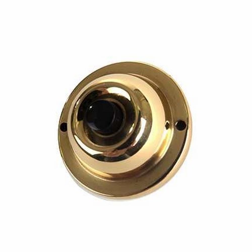 Edwards Signaling 603 600 Low Voltage Door Bell Pushbutton, 48 V AC, 1-3/4 in Dia, 11/16 in D, Solid Brass, Round Shape