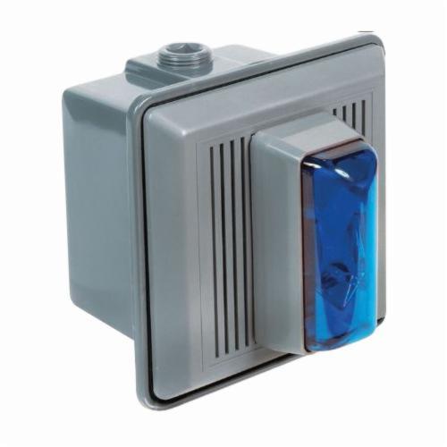 Edwards Signaling 867STRB-N5 860 Industrial Electronic Horn/Strobe, 120 V AC, Xenon Lamp, 100/90 dB Sound, Surface Mount, Blue Lens, UL 1638, UL 464
