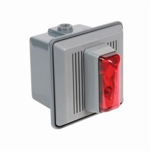 Edwards Signaling 868STRR-AQ 860 Industrial Electronic Horn/Strobe, 24 V AC/DC, Xenon Lamp, 100/90 dB Sound, Surface Mount, Red Lens, UL 1638, UL 464