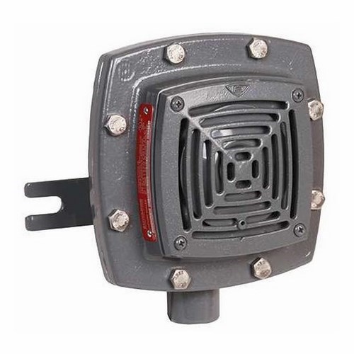 Edwards Signaling 879EX-G1 High Decibel Vibrating Horn, 32 V DC, 0.16 A, 97 dB Sound, Surface Mount, UL Listed, Gray