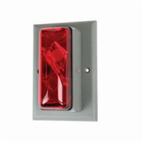 Edwards Signaling 89STRR-AQ Strobe Beacon, 24 V AC/DC, Xenon Lamp, Red, Flush Mounting, Specifications Met: UL 1638
