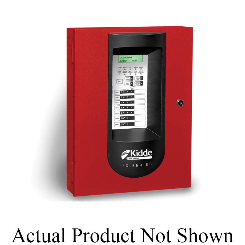 Edwards Signaling Kidde FX-5R 5-Zone Conventional Fire Alarm Control Panel, 5 Input, 2 Output, Battery, LCD Display, CSFM Approved