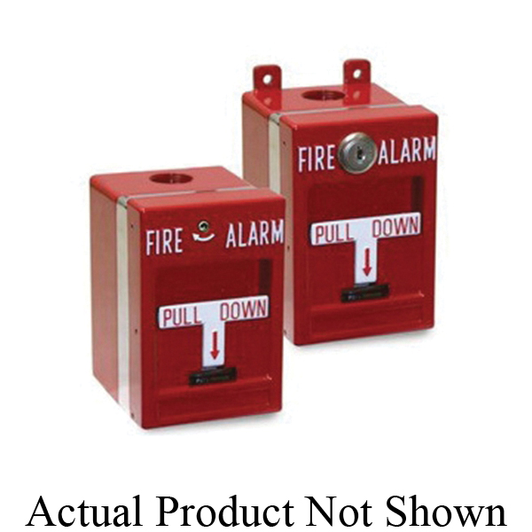 Edwards Signaling MPSR1-D45WX-GE Explosionproof Non-Coded Single Action Manual Station, 120 V AC, 10 A, -30 to 150 deg F, FM Approved, Die Cast