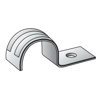 O-Z/Gedney 14-400S 1-Hole Double Ribbed Pipe Strap, 4 in Conduit, Steel