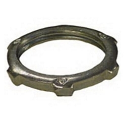 O-Z/Gedney 1-500 Standard Type 1 Conduit Locknut, 5 in, For Use With IMC/Rigid Conduit Fittings, Steel, Zinc Plated