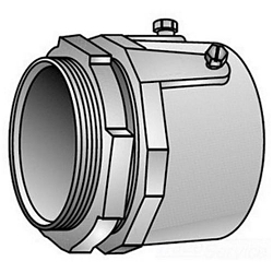 O-Z/Gedney 28-500 Type 28 Rigid Connector, 5 in Trade, For Use With Threadless IMC/Rigid Conduit, Malleable Iron, Zinc Plated